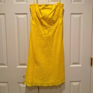 J Crew Strapless dress Yellow Party Shower Spring Summer Women’s